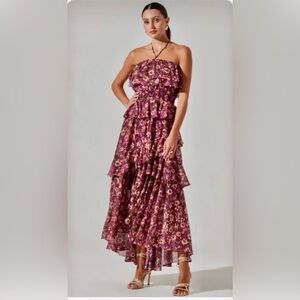 ASTR FLORAL MAXI DRESS SZ S CASUAL OR ELEGANT FORMAL PARTY COCKTAIL WEDDING